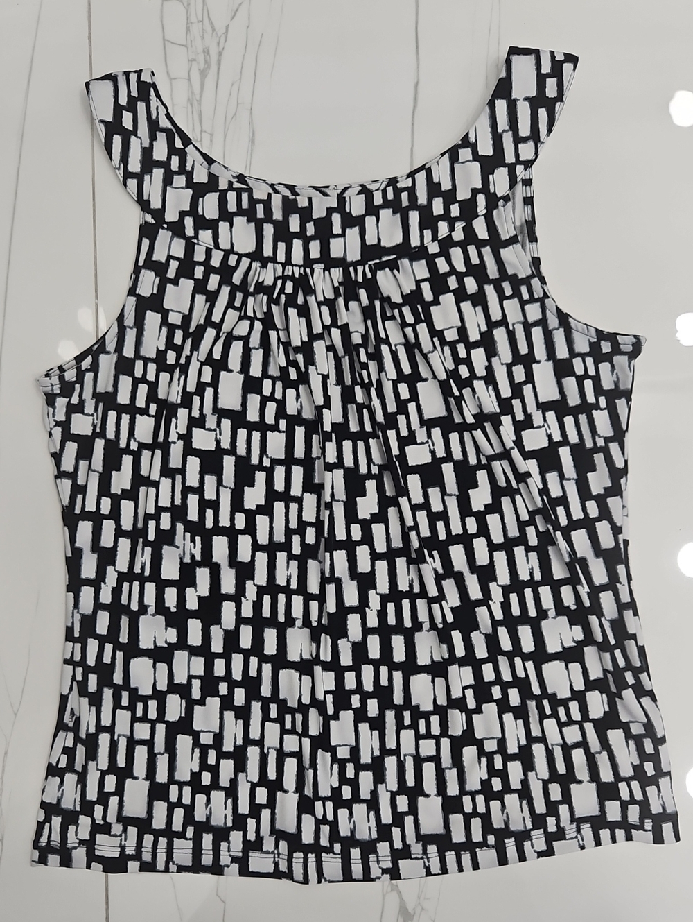Calvin Klein Black and White Printed Tank Top